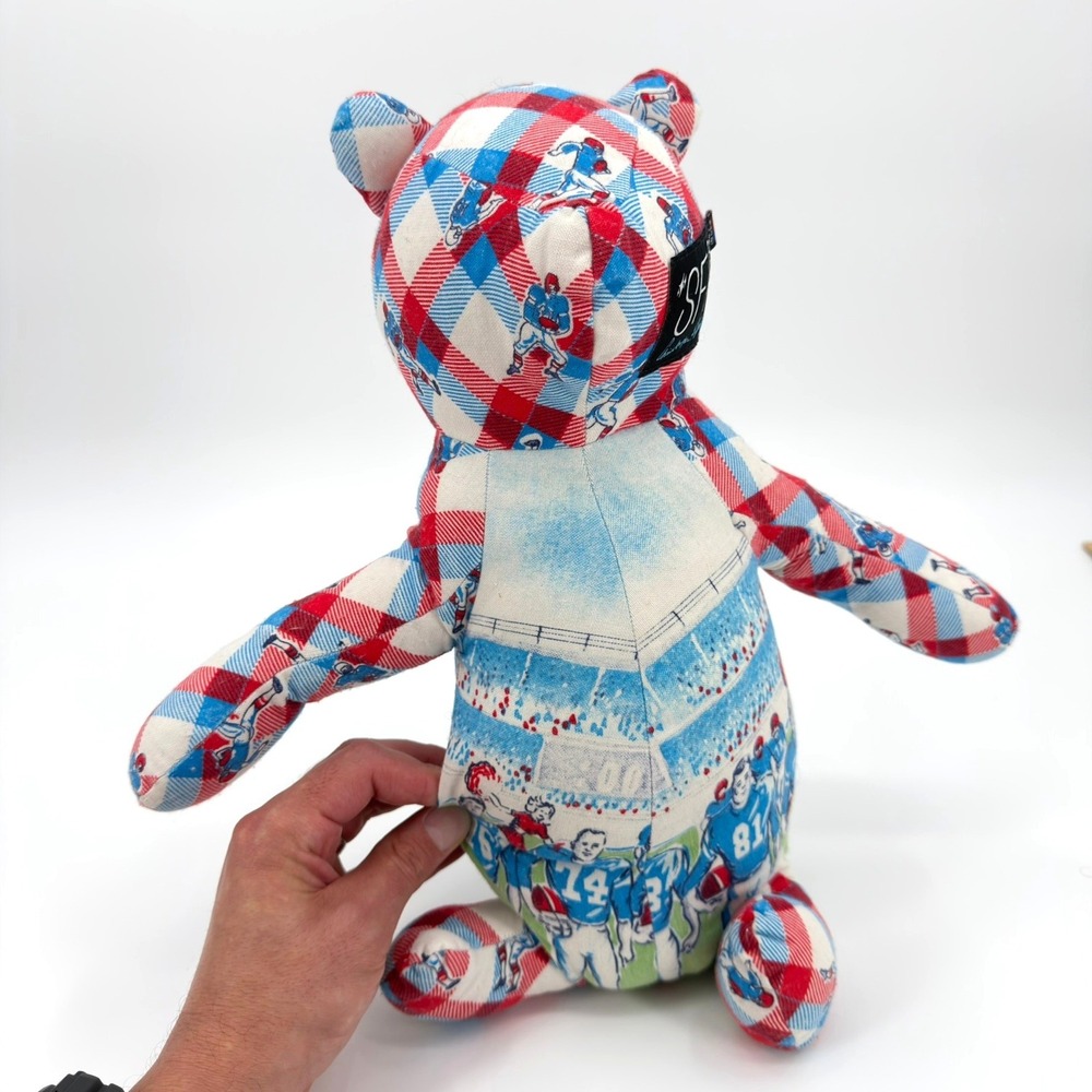SFP Christopher Holland Brandt Football Patchwork Teddy Bear Handmade USA 14"